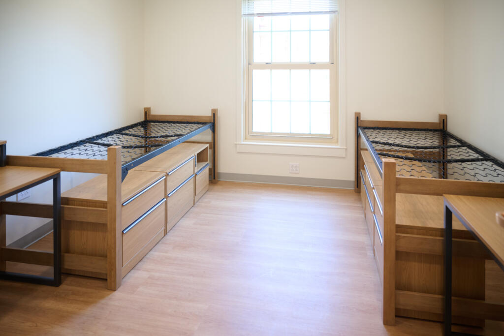 residence hall dorm room student furniture fully installed